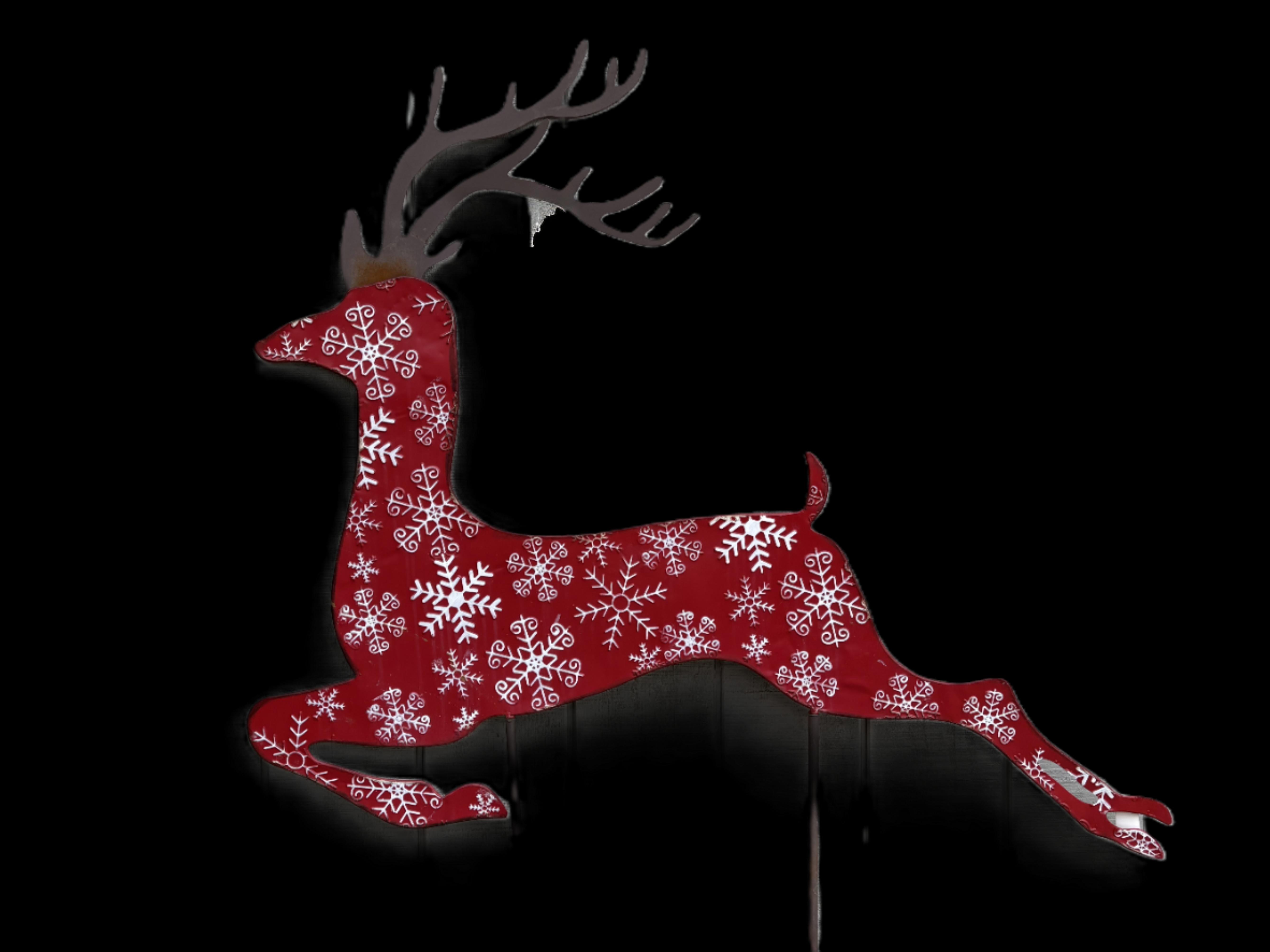 Metal Leaping Reindeer