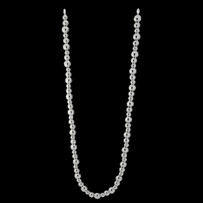 6' Shiny Silver Ball Garland