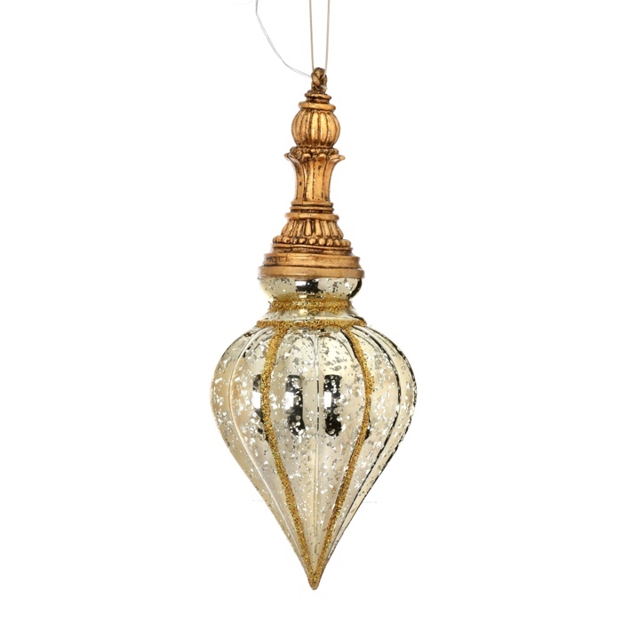 15'' Glitter Mercury Finial Ornament
