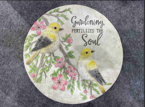 Gardening fertilizes the soul<br/> Stepping Stone